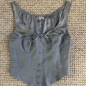 Reformation Evy Linen Top Size 0